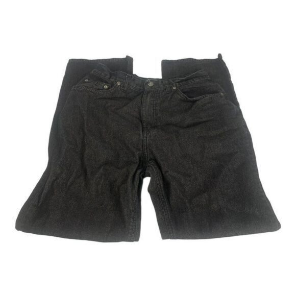 Faded Glory Bootcut Womens Jeans Size 10 Black Denim Cotton/Lurex - Picture 1 of 6